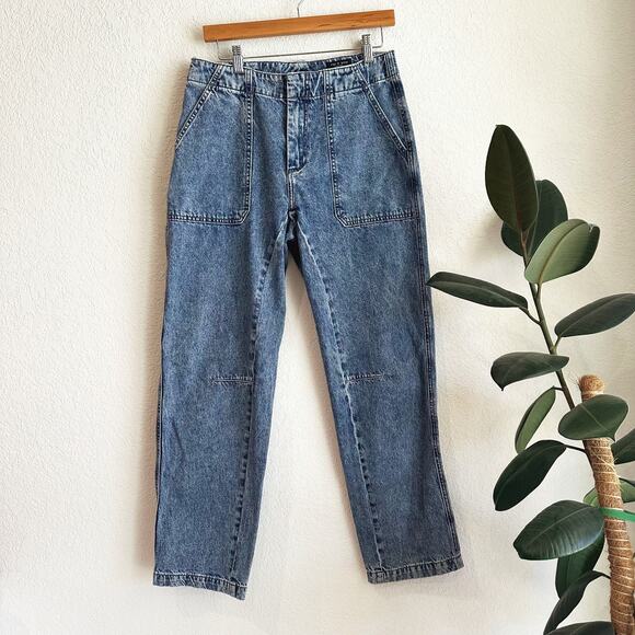 Rag & Bone Leyton Jeans Size 6/28 Carpenter Straight Leg Mid Rise Relaxed Grunge - Picture 1 of 10
